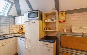 Kühlschrank, Mikrowelle, Herdplatte, Geschirrspüler