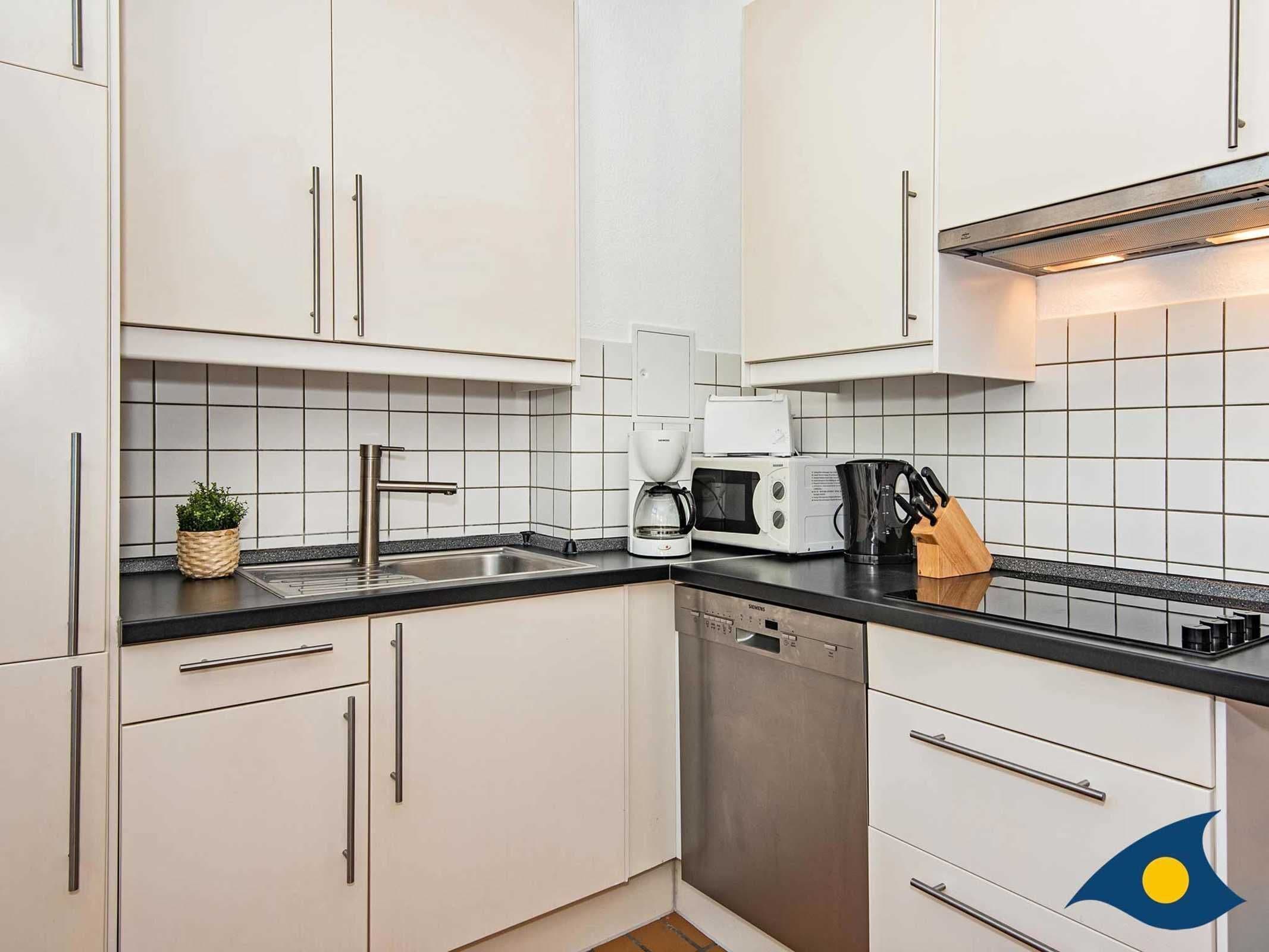 Fridge, microwave, dishwasher, coffee/tea maker