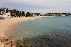 Vlak bij het strand