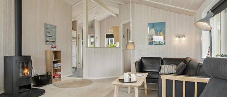 تلفزيون، مدفأة، مشغل دي في دي