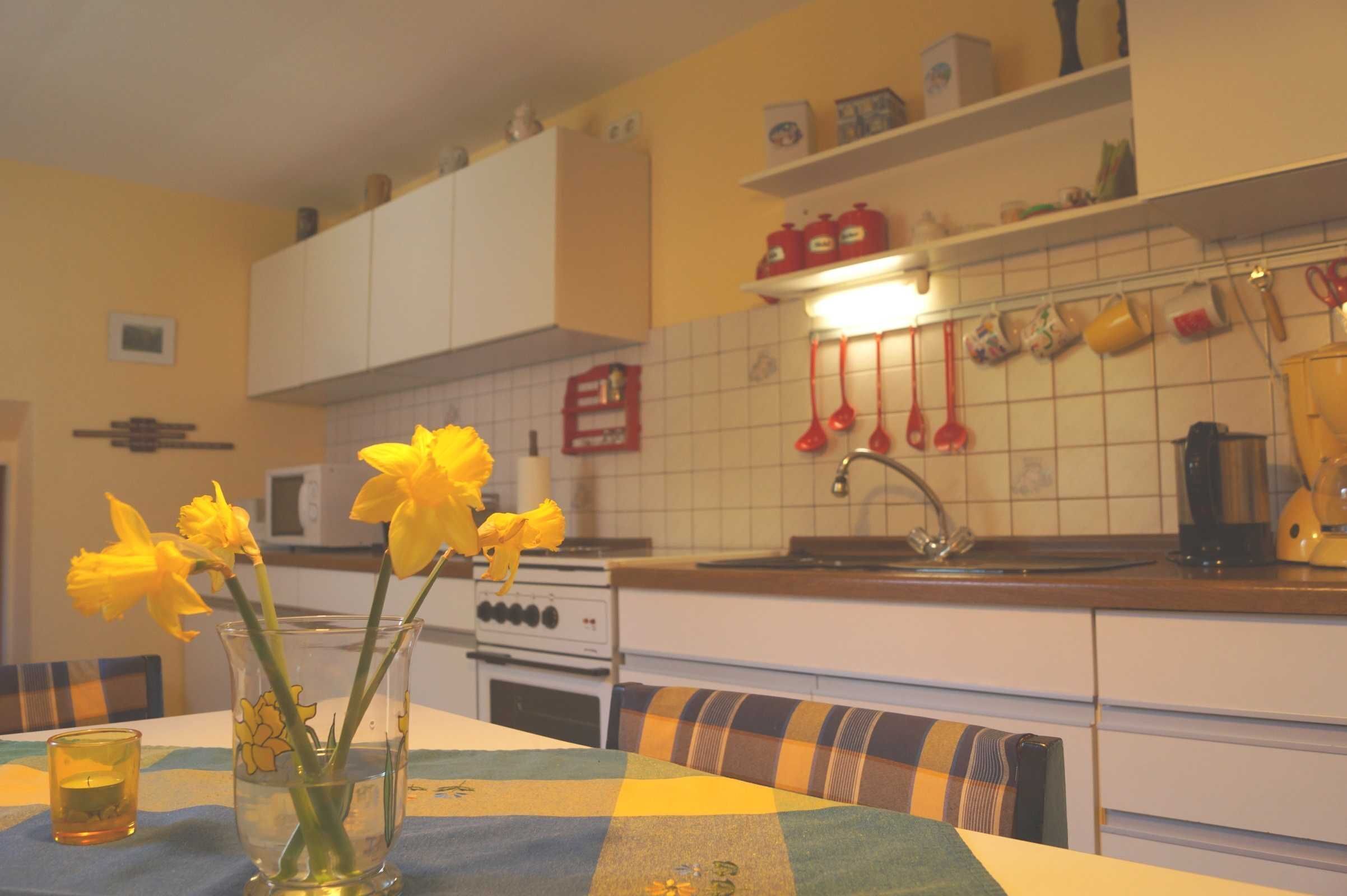 Fridge, microwave, oven