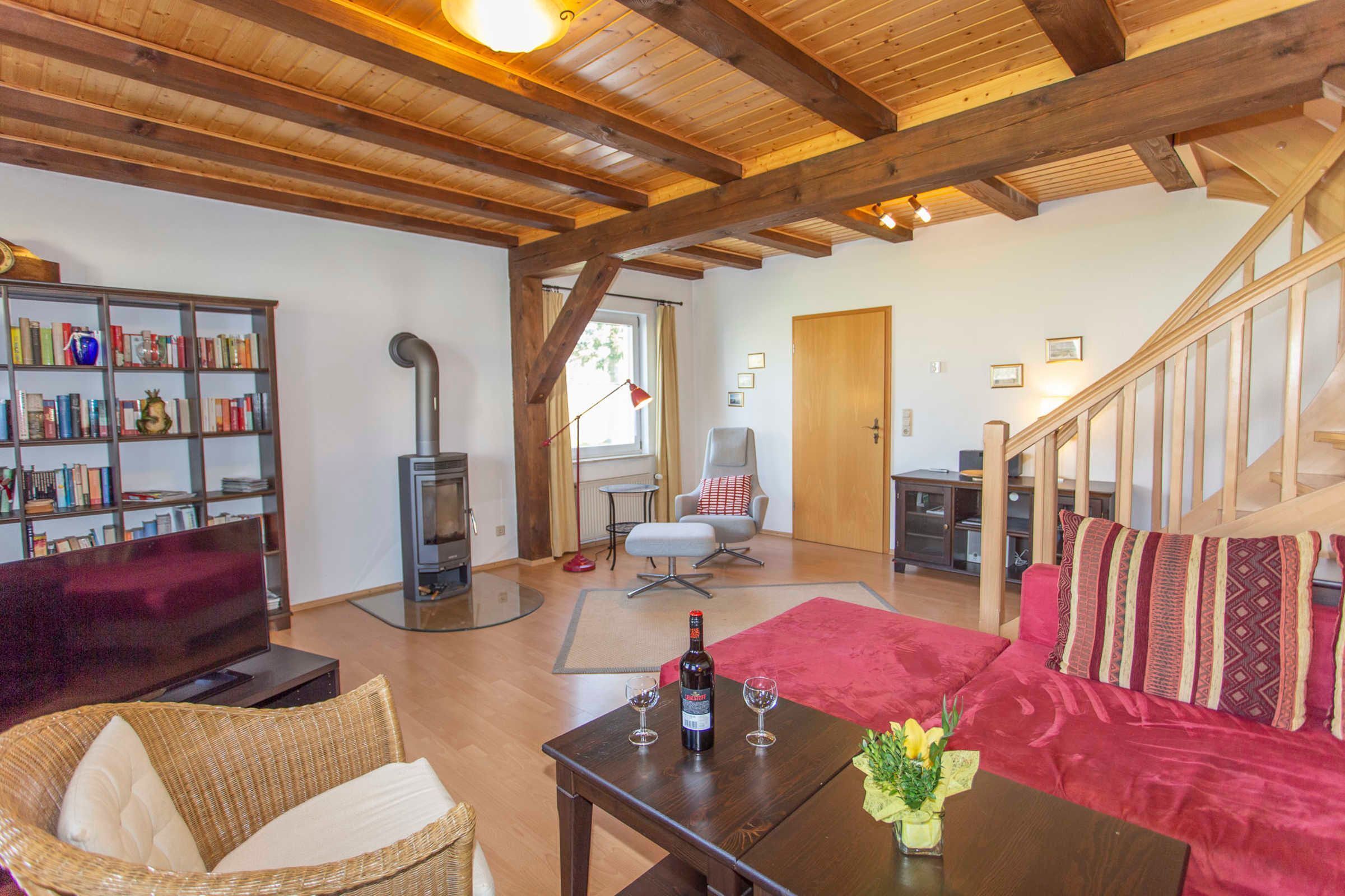 Televisie en een open haard