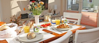 Seestern - balcony - only 300 m beach - Accommodation Seestern, WLAN, approx. 250m to the beach