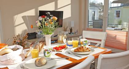 Seestern · Balkon · nur 300 m Strand - Unterkunft Seestern, WLAN, ca. 250m zum