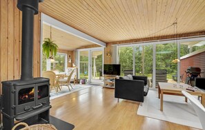 TV, lareira, DVD player, mesa de pingue-pongue