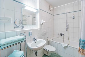 Hair dryer, towels