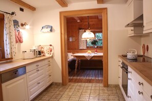 Fridge, microwave, oven, dishwasher - Blockhaus Florian - Apartment Ground floor (Rottach-Egern)