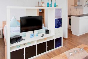 2 Schlafzimmer, Reisekinderbett, WLAN, Bettwäsche