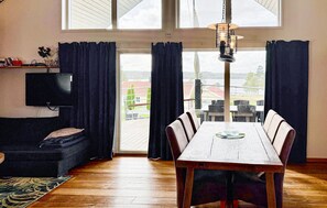 Televisión, chimenea y reproductor de DVD 