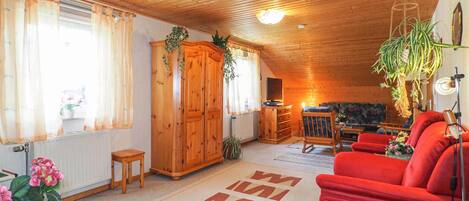 Fernseher, Kamin, DVD-Player