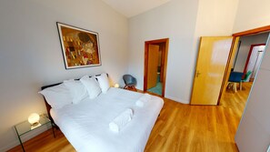 2 bedrooms, desk, soundproofing, iron/ironing board