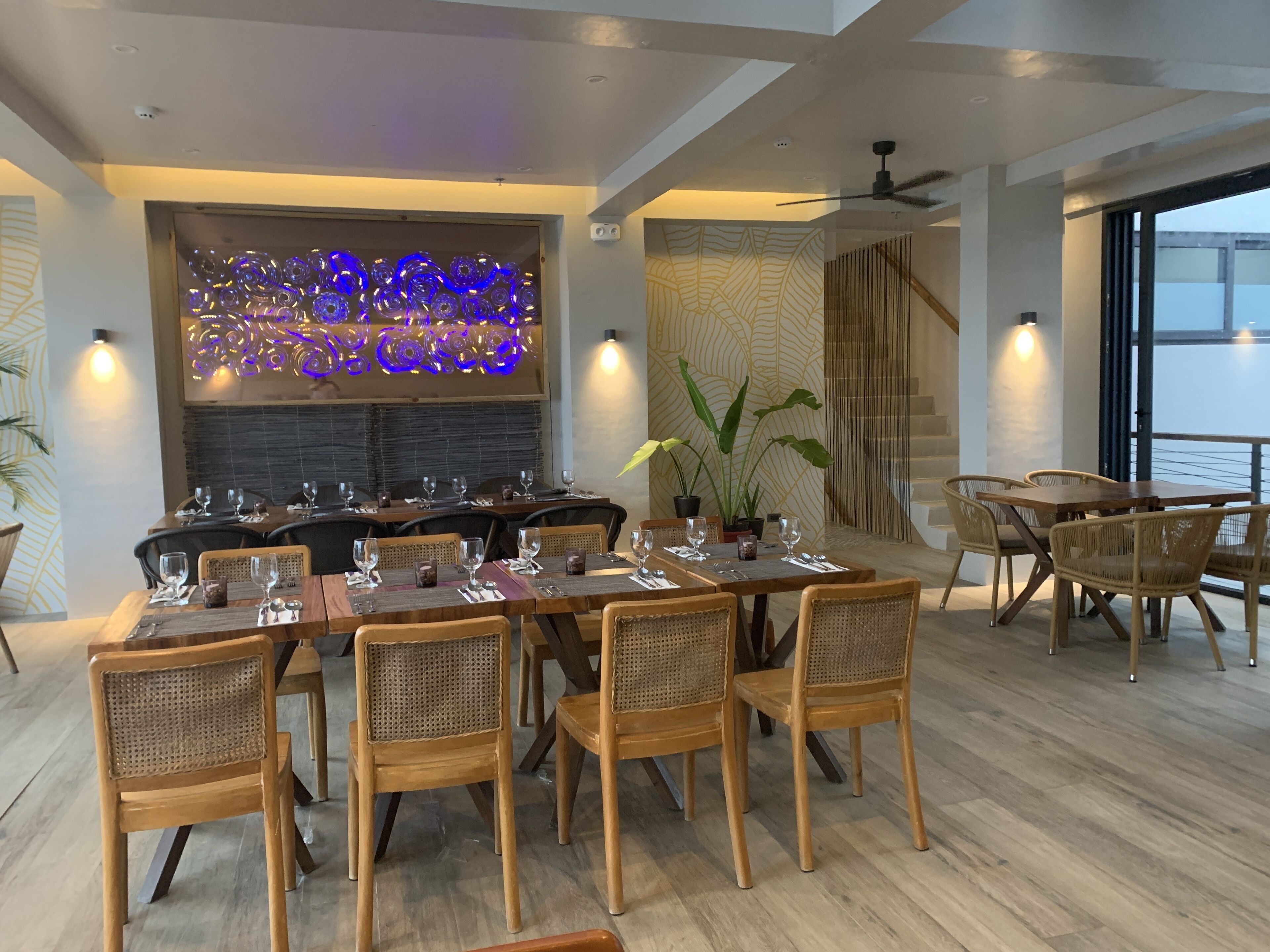 breakfast, lunch served; local and international cuisine, beach views