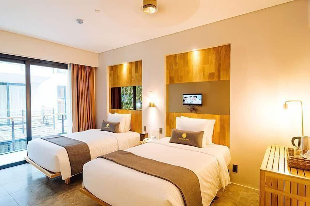 1 habitación y ropa de cama de alta calidad