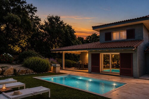 Villa avec piscine dans secteur calme à proximité mer/montagne