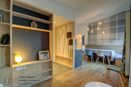 Comfortable and bright family apartment with skis on your feet