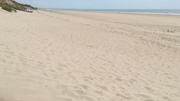 A wide sandy beach with gentle waves in the background. - Quiet house with garden and parking near Lessay (Laulne)