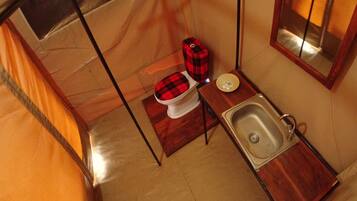 Douche, serviettes fournies