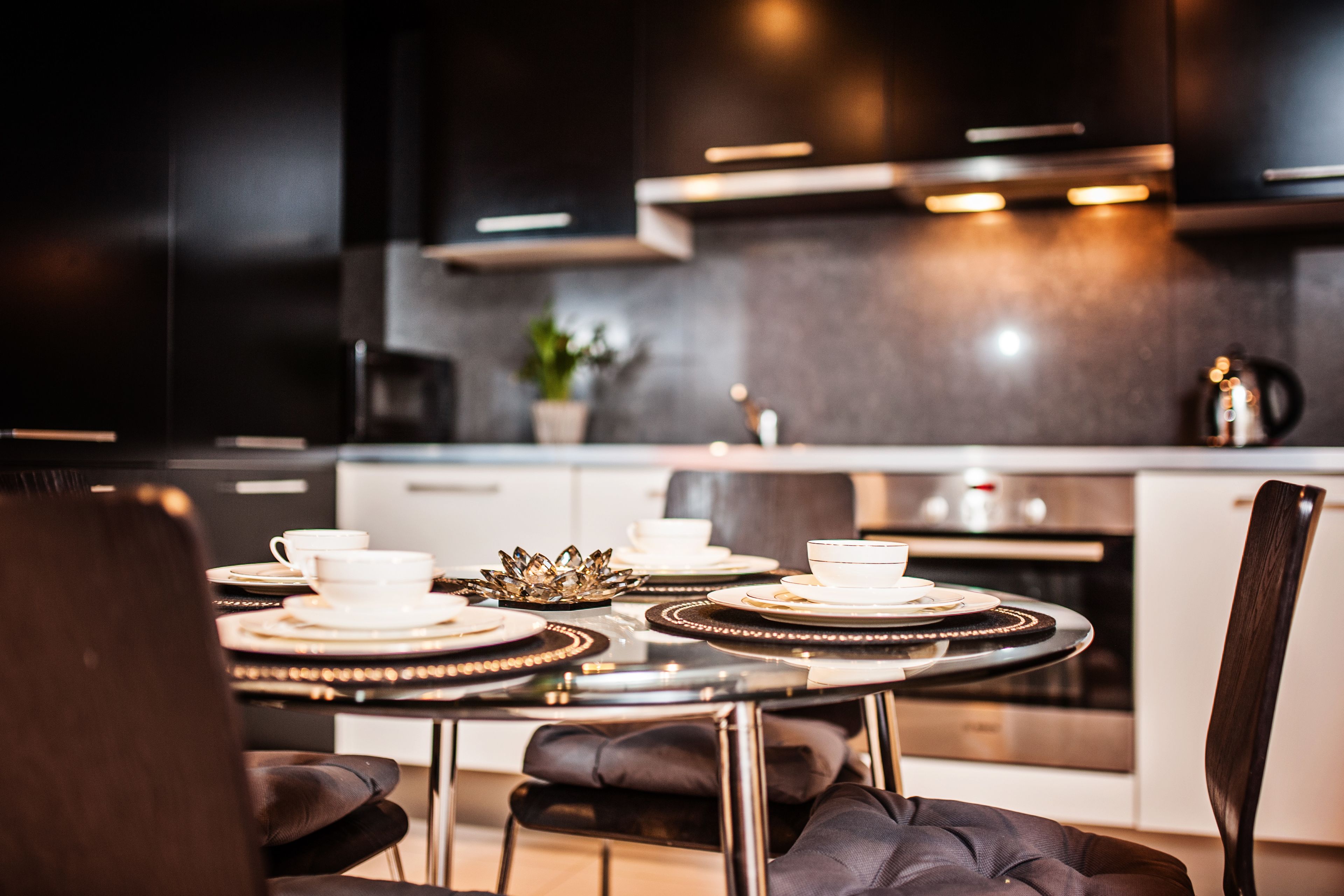 Apartemen (Manhattan) | Dapur kecil pribadi | Lemari es besar, oven, kompor, dan mesin pencuci piring