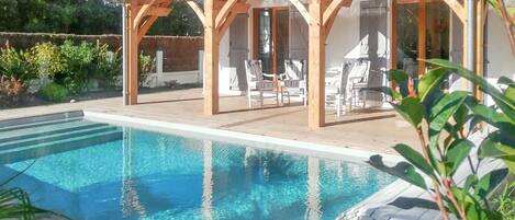 A heated pool