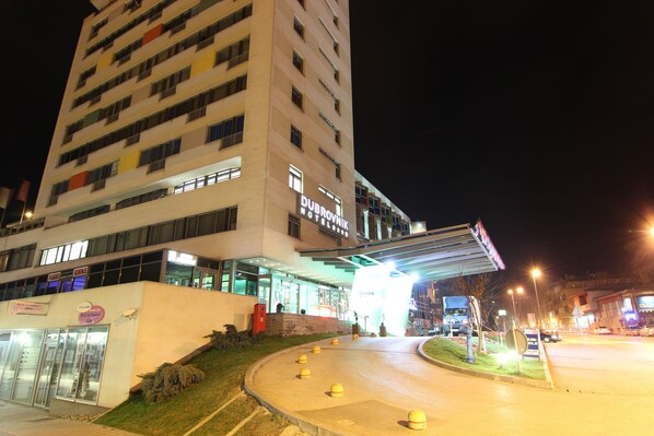 Front of property – evening/night