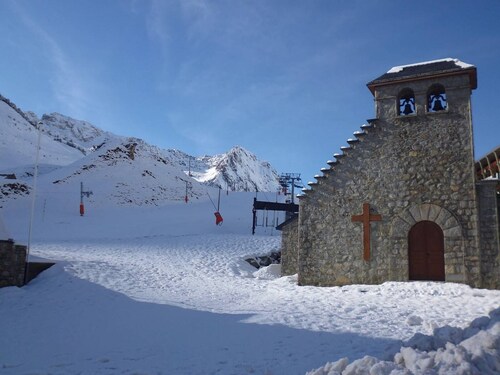 Studio cabin for 5 in La Mongie - Near slopes, balcony, ski locker