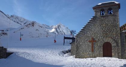 Studio cabin for 5 in La Mongie - Near slopes, balcony, ski locker