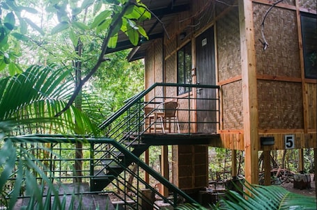 Tree Top AC Room | Desk, rollaway beds, bed sheets. Nature Trails Sajan, Vikramgad