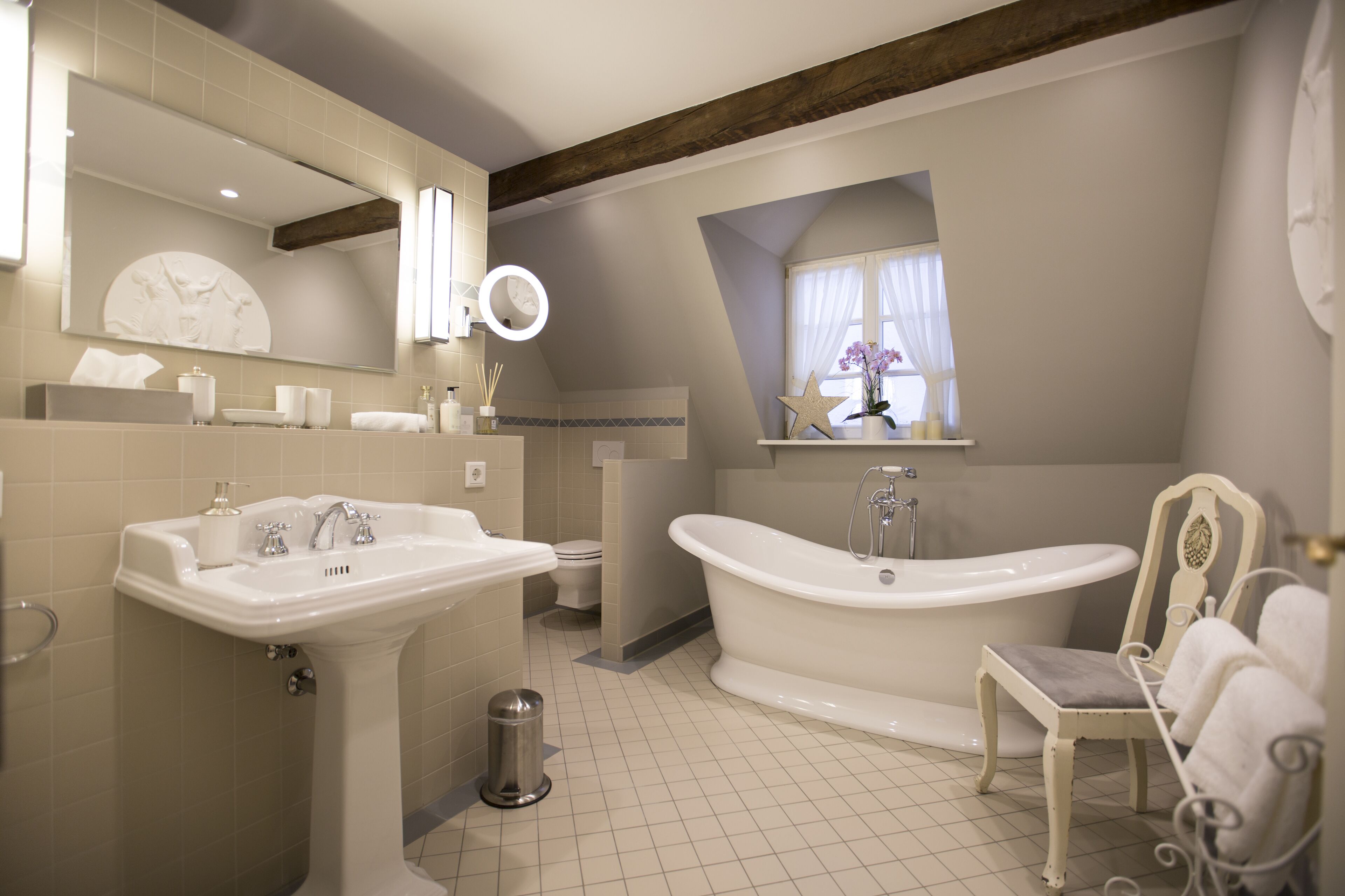 bathrobes, slippers, towels