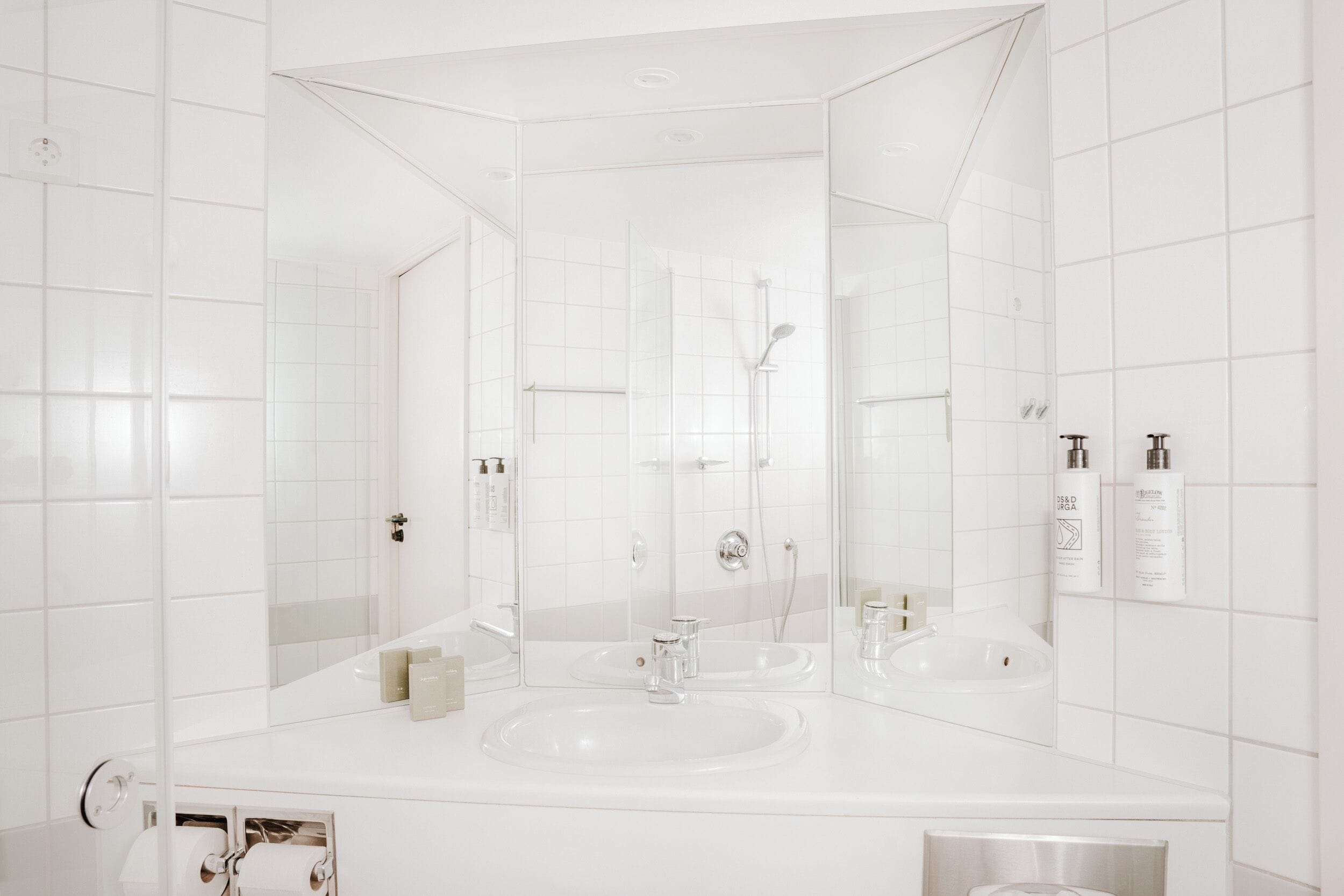 Free toiletries, hair dryer, towels