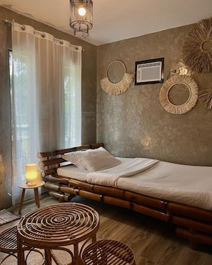 Superior Queen Room with Balcony | Free WiFi, bed sheets - Your Brothers House Tribal Village (Legazpi)