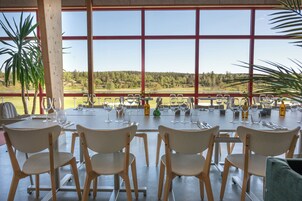 Lunch served, Scandinavian cuisine, golf course views 