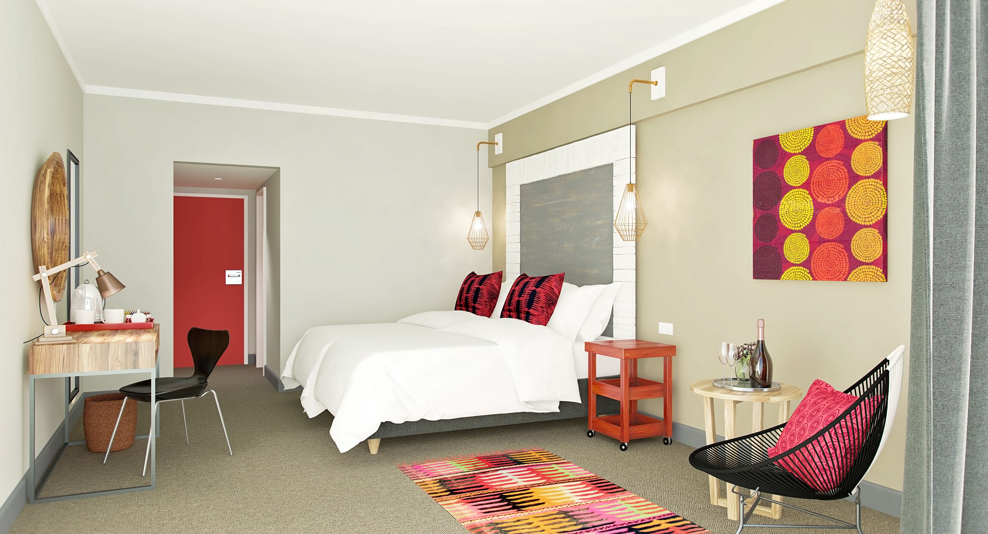 luxury double room | 1 bedroom, desk, laptop workspace, blackout curtains