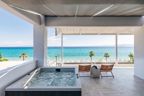 Dupleks - boblebad - havudsigt | Privat spabad
