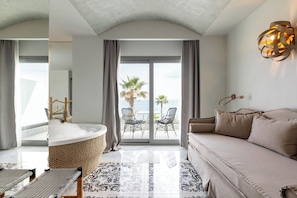 Deluxe Suite, Jetted Tub, Sea View | In-room safe, desk, blackout drapes, soundproofing