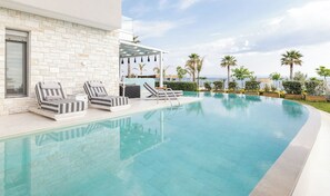 Blue Carpet Suite, Private Pool, Sea View | Terrace/patio - Blue Carpet Luxury Suites (Kassandra)