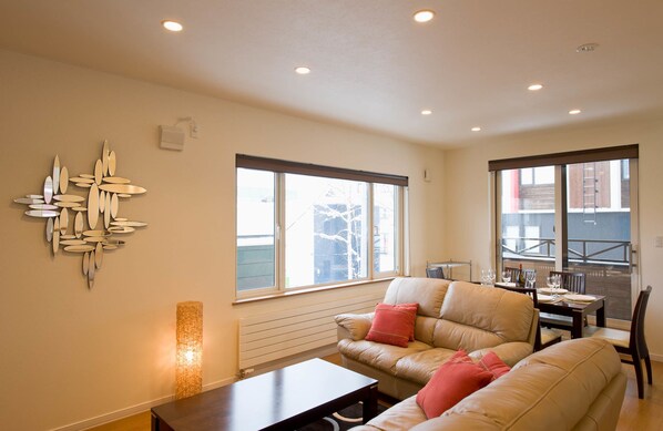 Duplex, 3 Bedrooms | Living area | Flat-screen TV, Netflix, DVD player, iPod dock