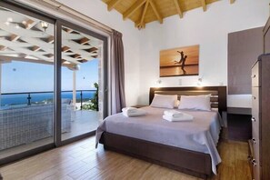 Luxury Villa, 2 Bedrooms, Private Pool, Sea View (Emily) | Premium bedding, in-room safe, individually decorated - Villas Goudis (Lefkada)