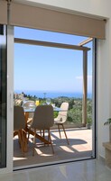 Family Βίλα, 3 Υπνοδωμάτια, Ιδιωτική Πισίνα, Θέα στη Θάλασσα (Thanasis) | Θέα από το μπαλκόνι