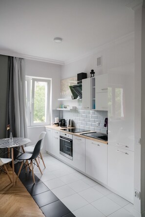 Private kitchen - ASKI Hoża Apartment (Warsaw)