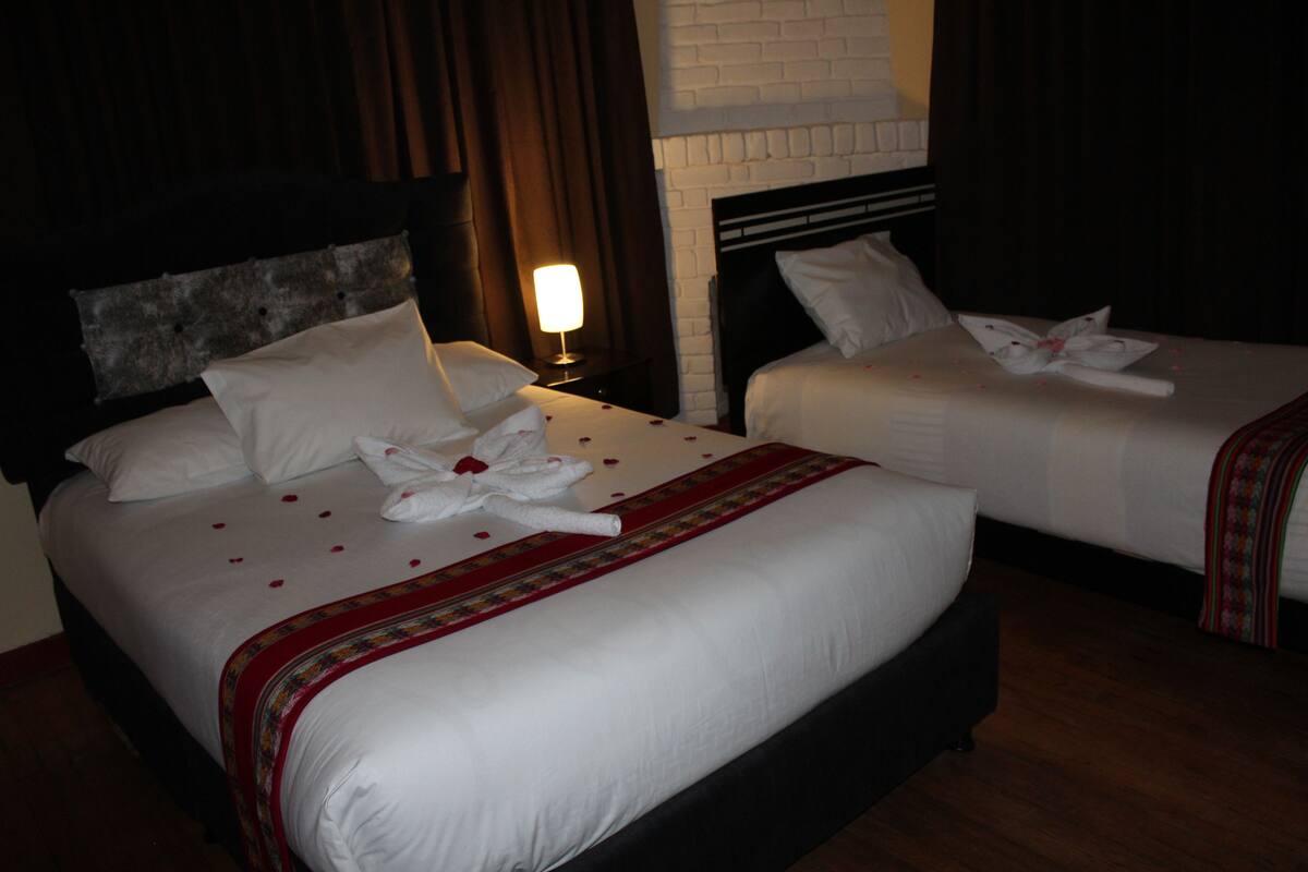 Chambre Confort, 1 grand lit, salle de bains privée