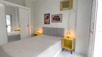 Apartamento familiar, 2 habitaciones, accesible para personas con discapacidad | 2 dormitorios, decoración individual, tabla de planchar con plancha