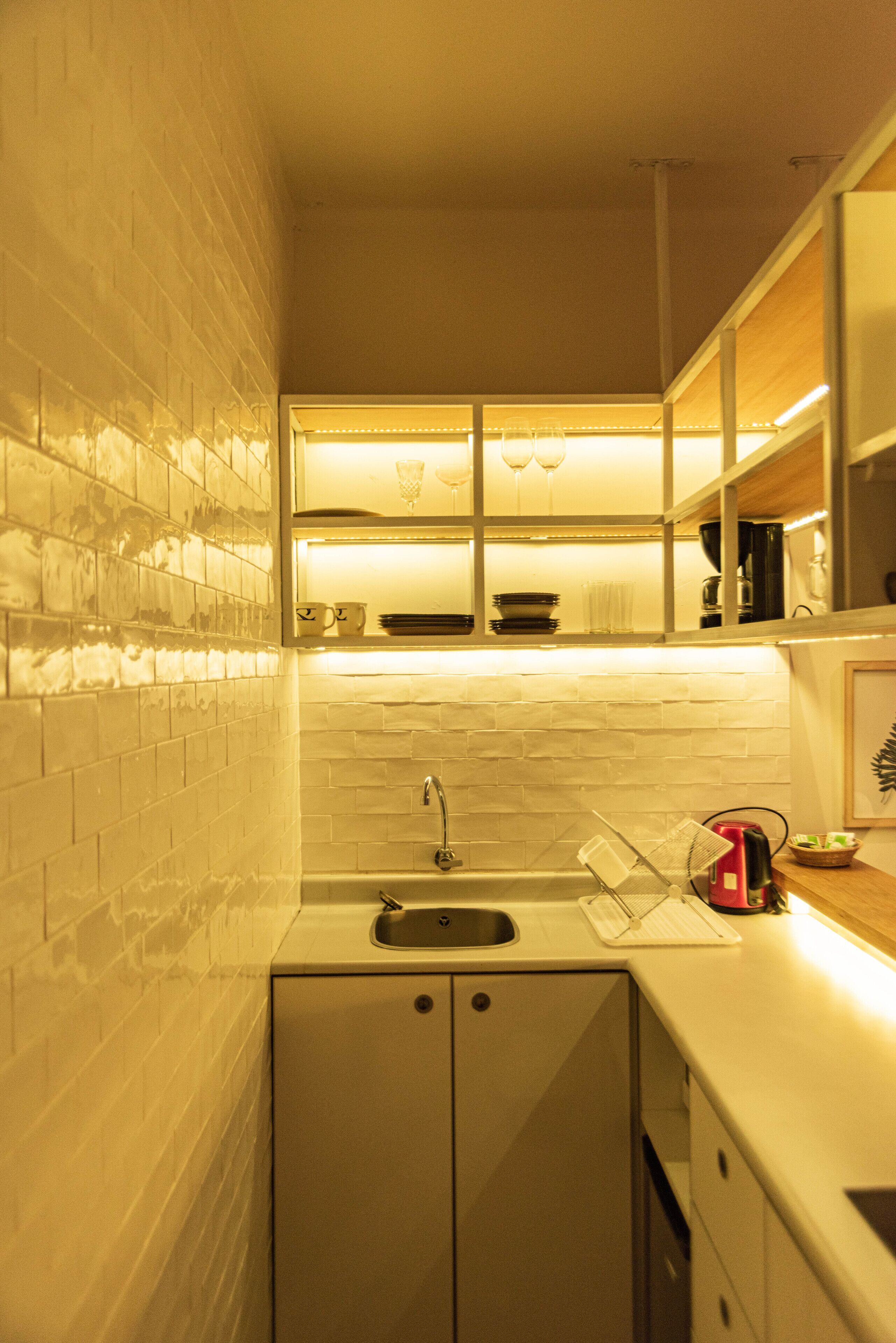 eco suite | private kitchen | mini-fridge, coffee/tea maker, electric kettle, paper towels