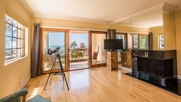 Luxury Condo, 3 Bedrooms, Ocean View | Living area | Flat-screen TV, fireplace - Seaside Del Mar (Del Mar)
