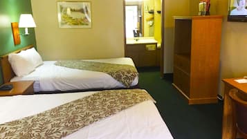 Room, 2 Double Beds, Non Smoking, Refrigerator & Microwave | Blackout drapes, iron/ironing board, free WiFi, bed sheets