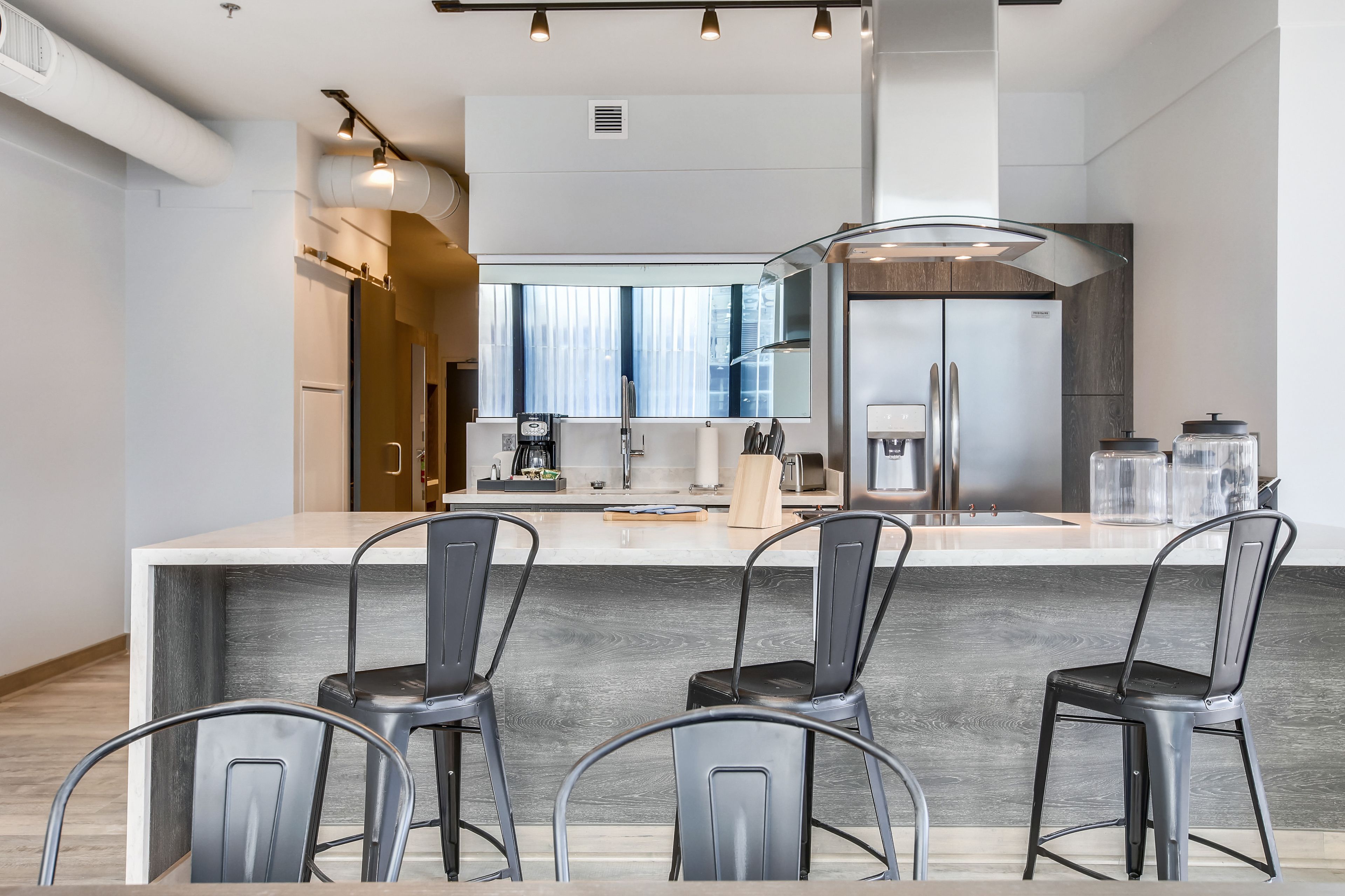 Fridge, microwave, coffee/tea maker