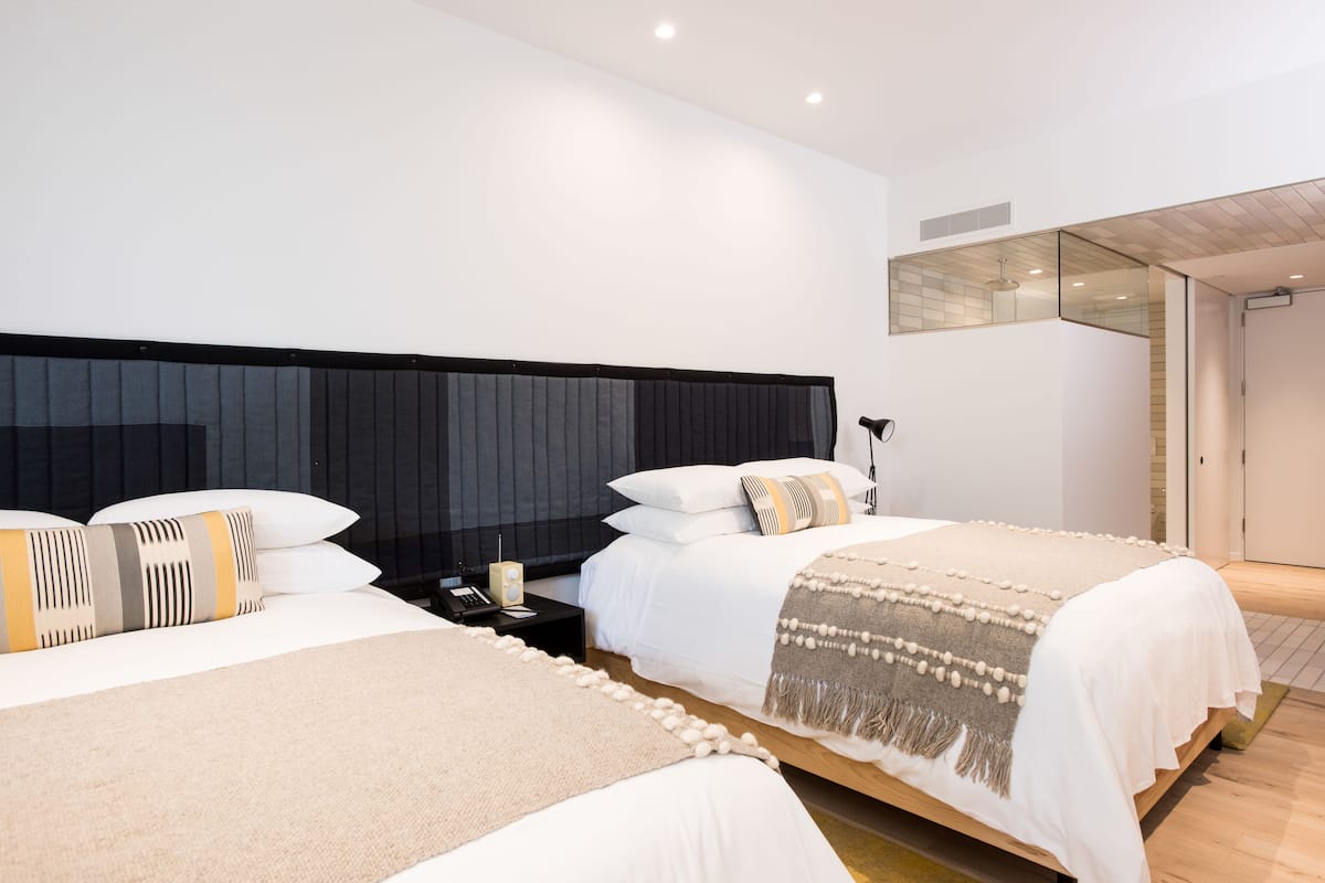 room, 2 queen beds | minibar, in-room safe, free cots/infant beds, bed sheets