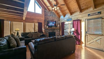 TV, fireplace, DVD player