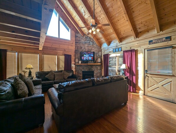 TV, fireplace, DVD player