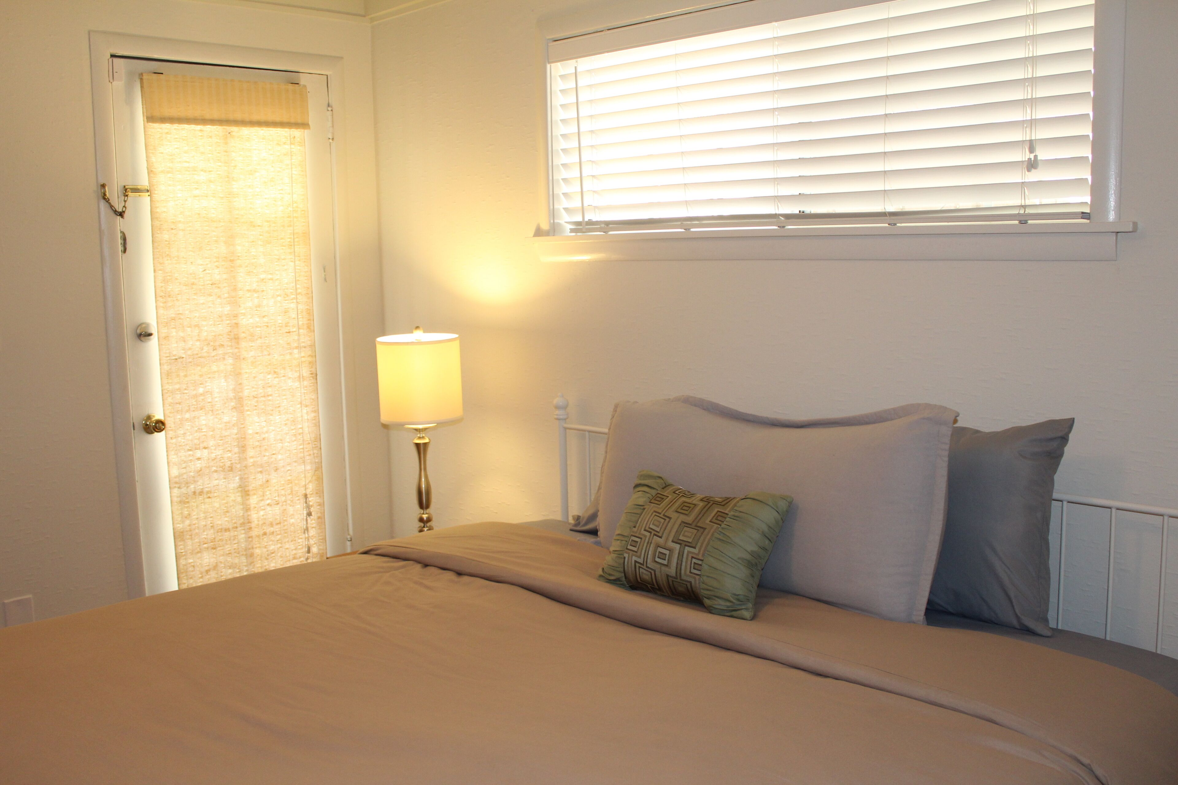 Master suite with remodeled bath.