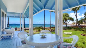 Outdoor dining - Home Of The Cherished Seacoast By Parrish Kauai- oceanfront & walk to Poipu Beac (Koloa)